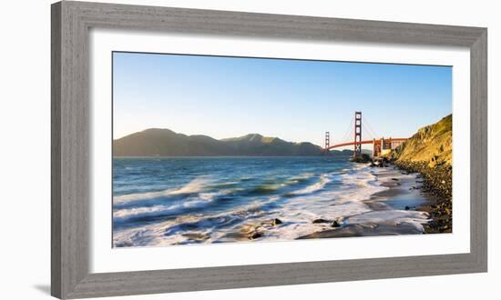 North America, USA, America, California, San Francisco, View of the Golden Gate bridge from Marshal-Jordan Banks-Framed Photographic Print