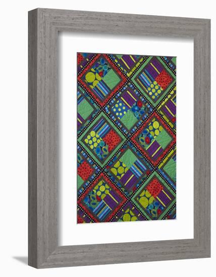 North America, USA,  Georgia; Quilts on display in Savannah.-Joanne Wells-Framed Photographic Print