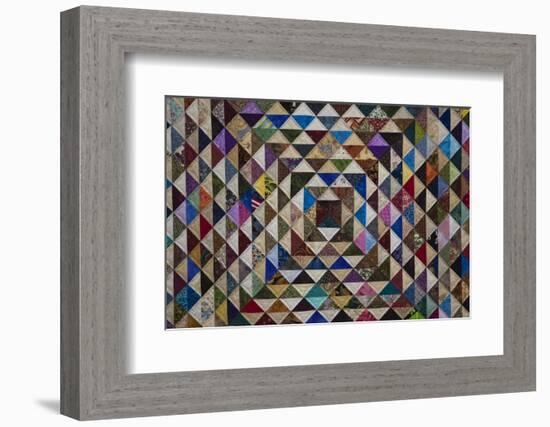 North America, USA,  Georgia; Quilts on display in Savannah.-Joanne Wells-Framed Photographic Print