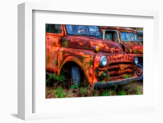 North America, USA, Georgia, Rusty trucks at Old Car City.-Joanne Wells-Framed Photographic Print