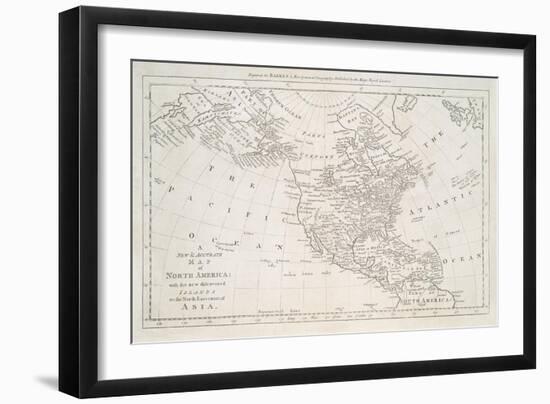 North America with New Discovered Islands-The Vintage Collection-Framed Giclee Print