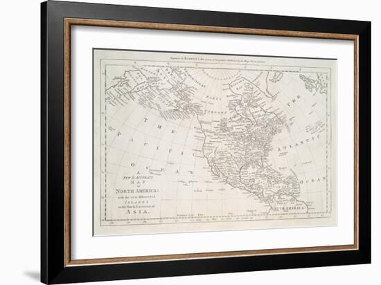 North America with New Discovered Islands-The Vintage Collection-Framed Giclee Print