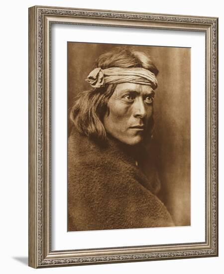 North American Indian, a Zuni Governor-Edward S. Curtis-Framed Giclee Print