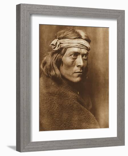 North American Indian, a Zuni Governor-Edward S. Curtis-Framed Giclee Print