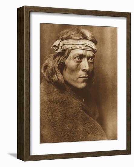 North American Indian, a Zuni Governor-Edward S. Curtis-Framed Giclee Print