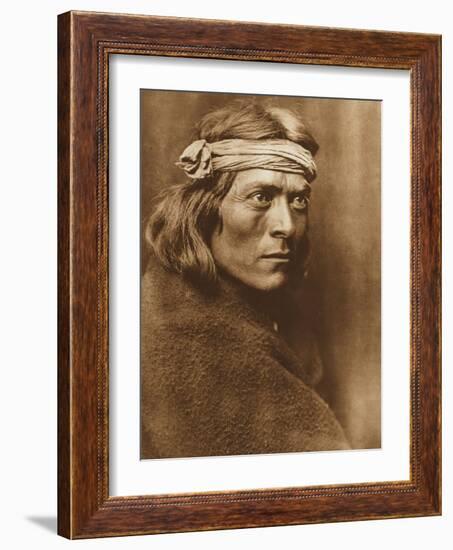 North American Indian, a Zuni Governor-Edward S. Curtis-Framed Giclee Print