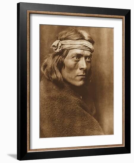 North American Indian, a Zuni Governor-Edward S. Curtis-Framed Giclee Print