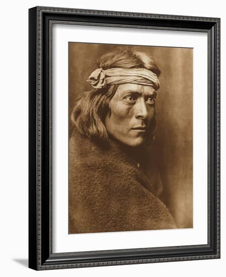 North American Indian, a Zuni Governor-Edward S. Curtis-Framed Giclee Print