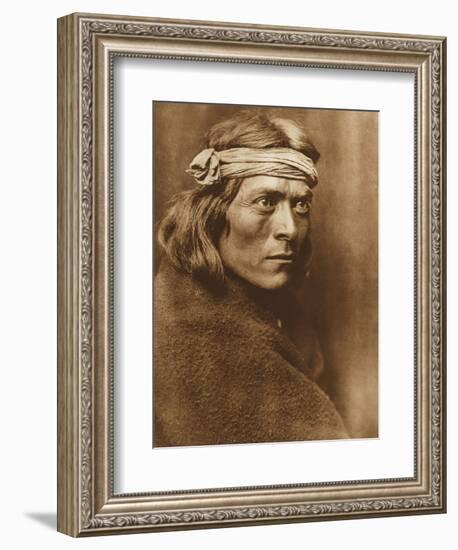 North American Indian, a Zuni Governor-Edward S. Curtis-Framed Giclee Print