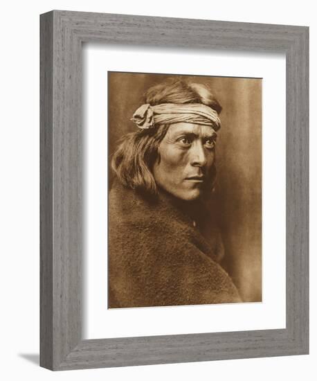 North American Indian, a Zuni Governor-Edward S. Curtis-Framed Giclee Print