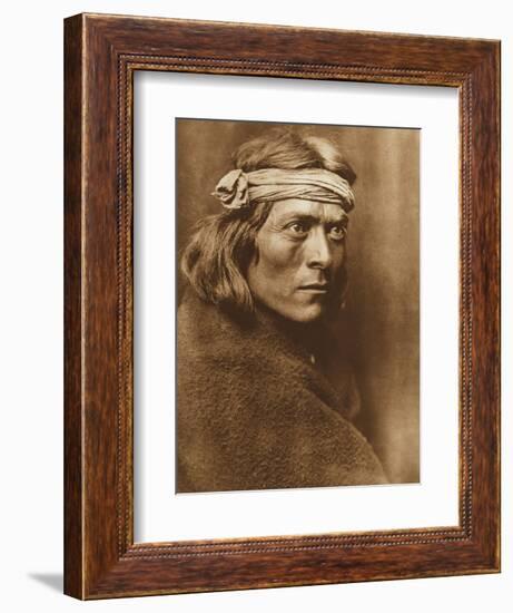 North American Indian, a Zuni Governor-Edward S. Curtis-Framed Giclee Print