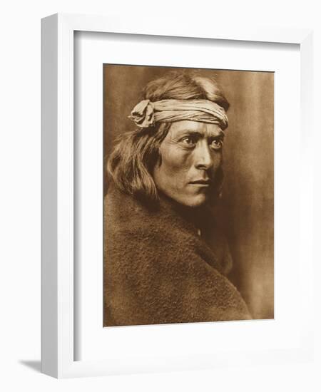 North American Indian, a Zuni Governor-Edward S. Curtis-Framed Giclee Print