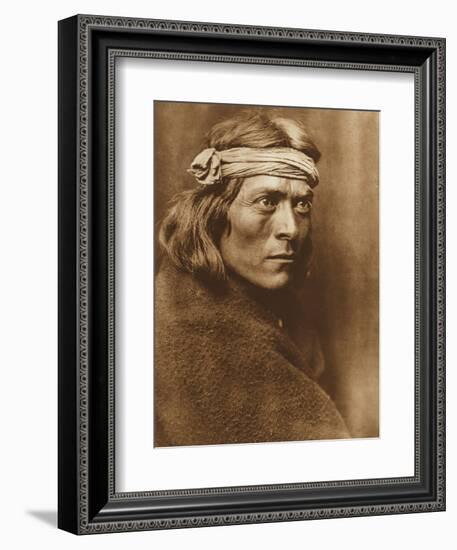 North American Indian, a Zuni Governor-Edward S. Curtis-Framed Giclee Print