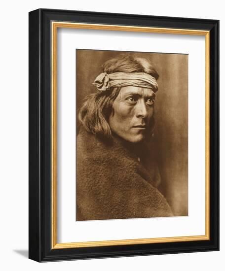 North American Indian, a Zuni Governor-Edward S. Curtis-Framed Giclee Print