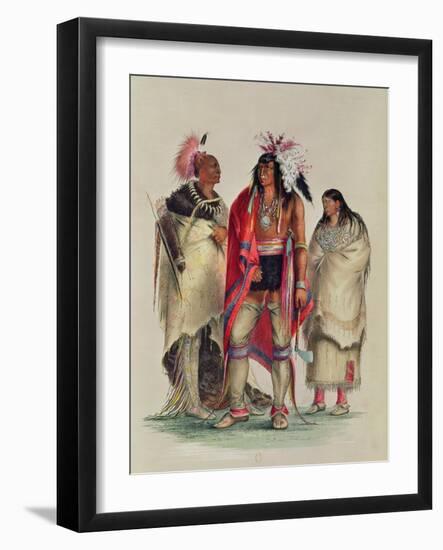 North American Indians, circa 1832-George Catlin-Framed Giclee Print