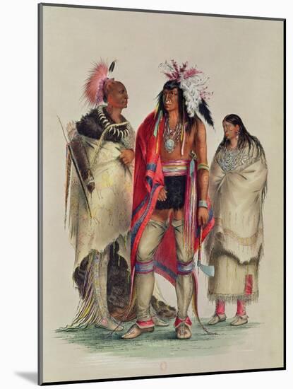 North American Indians, circa 1832-George Catlin-Mounted Giclee Print