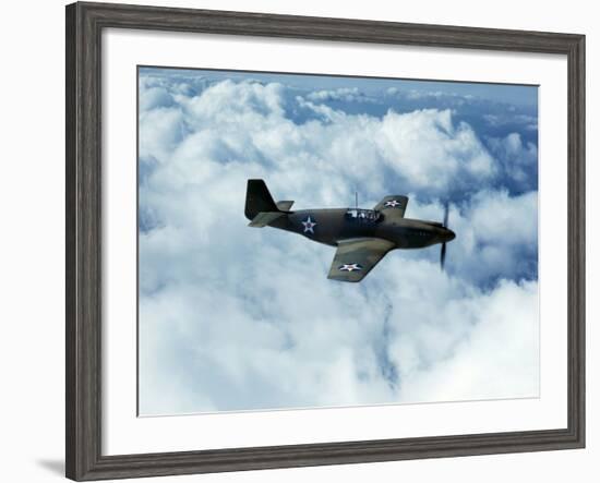 North American's P-51 Mustang Fighter is in Service with Britain's Royal Air Force, 1942-Mark Sherwood-Framed Photo