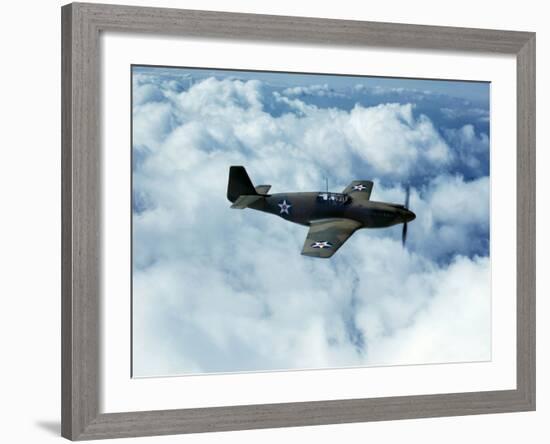 North American's P-51 Mustang Fighter is in Service with Britain's Royal Air Force, 1942-Mark Sherwood-Framed Photo