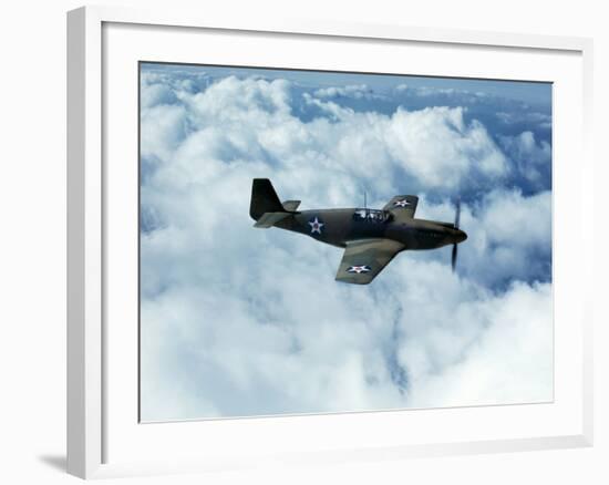 North American's P-51 Mustang Fighter is in Service with Britain's Royal Air Force, 1942-Mark Sherwood-Framed Photo