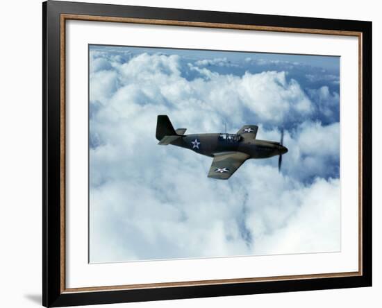 North American's P-51 Mustang Fighter is in Service with Britain's Royal Air Force, 1942-Mark Sherwood-Framed Photo