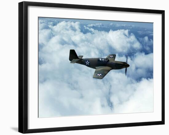 North American's P-51 Mustang Fighter is in Service with Britain's Royal Air Force, 1942-Mark Sherwood-Framed Photo