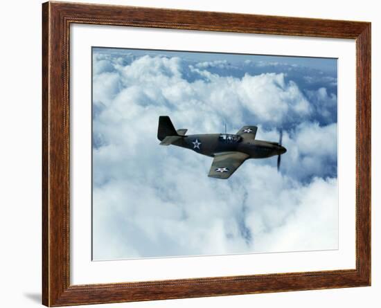 North American's P-51 Mustang Fighter is in Service with Britain's Royal Air Force, 1942-Mark Sherwood-Framed Photo