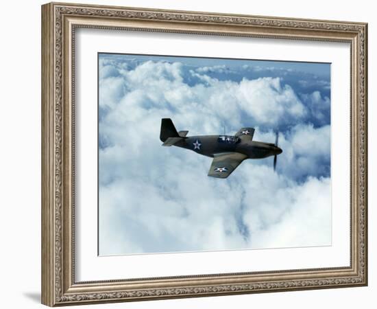 North American's P-51 Mustang Fighter is in Service with Britain's Royal Air Force, 1942-Mark Sherwood-Framed Photo