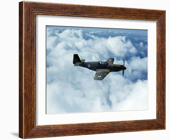 North American's P-51 Mustang Fighter is in Service with Britain's Royal Air Force, 1942-Mark Sherwood-Framed Photo