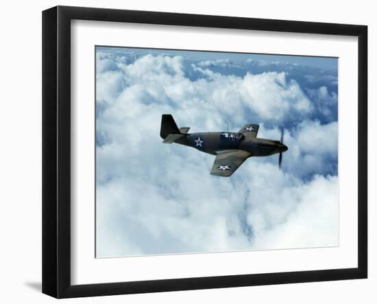 North American's P-51 Mustang Fighter is in Service with Britain's Royal Air Force, 1942-Mark Sherwood-Framed Photo