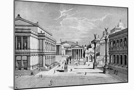 North and East Sides of the Forum, Rome-C Hulsen-Mounted Giclee Print