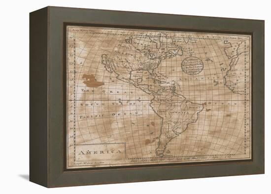 North and South America in its Principal Divisions, London, 1767-John Spilsbury-Framed Premier Image Canvas