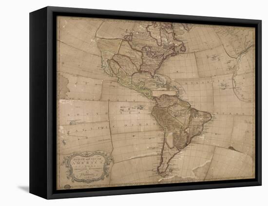 North and South America in its Principal Divisions, London, 1767-John Spilsbury-Framed Premier Image Canvas