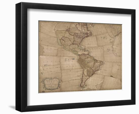 North and South America in its Principal Divisions, London, 1767-John Spilsbury-Framed Giclee Print