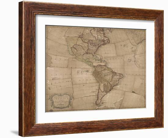 North and South America in its Principal Divisions, London, 1767-John Spilsbury-Framed Giclee Print