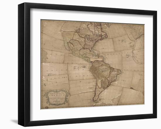 North and South America in its Principal Divisions, London, 1767-John Spilsbury-Framed Giclee Print