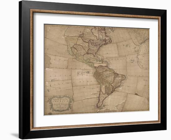 North and South America in its Principal Divisions, London, 1767-John Spilsbury-Framed Giclee Print