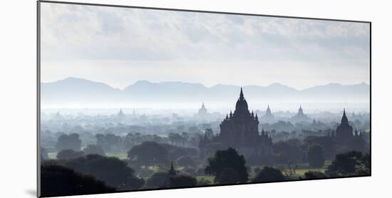 North and South Guni Temples Pagodas and Stupas in Early Morning Mist at Sunrise-Stephen Studd-Mounted Photographic Print