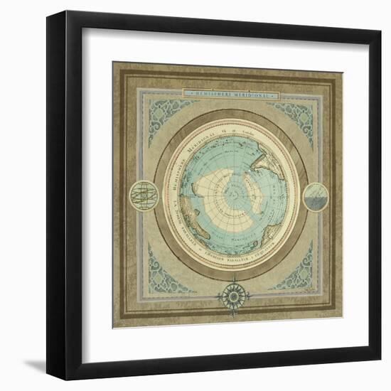 North and South Map II-Elizabeth Medley-Framed Art Print