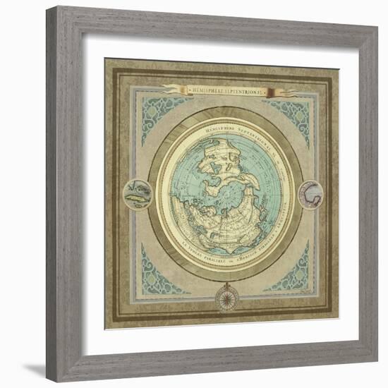 North and South Maps I-Elizabeth Medley-Framed Premium Giclee Print