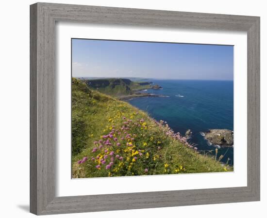 North Antrim Coast Path to the Giant's Causeway, County Antrim, Ulster, Northern Ireland, UK-Neale Clarke-Framed Photographic Print