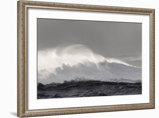 North Atlantic Coast Near Vik Y Myrdal During a Winter Storm with Heavy Gales-Martin Zwick-Framed Photographic Print