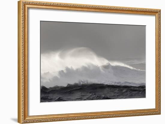 North Atlantic Coast Near Vik Y Myrdal During a Winter Storm with Heavy Gales-Martin Zwick-Framed Photographic Print