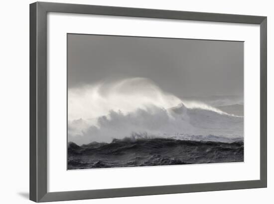 North Atlantic Coast Near Vik Y Myrdal During a Winter Storm with Heavy Gales-Martin Zwick-Framed Photographic Print