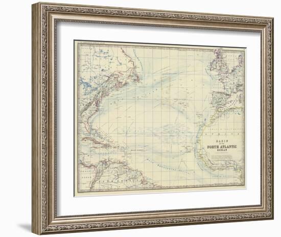 North Atlantic Ocean, c.1861-Alexander Keith Johnston-Framed Art Print