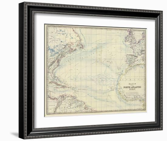 North Atlantic Ocean, c.1861-Alexander Keith Johnston-Framed Art Print