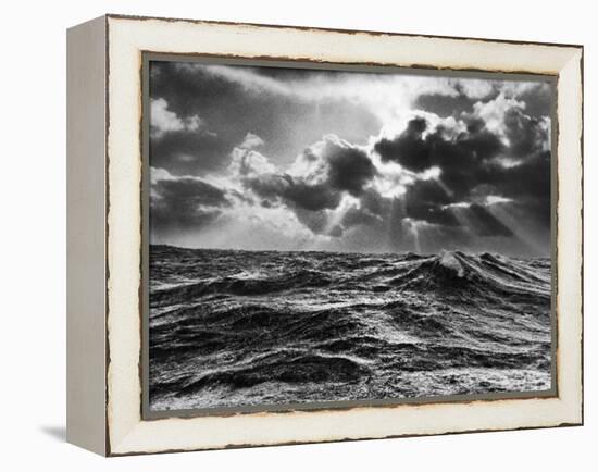 North Atlantic Wave Whipped High in a Midwinter Squall-William Vandivert-Framed Premier Image Canvas