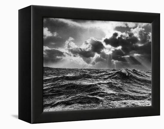 North Atlantic Wave Whipped High in a Midwinter Squall-William Vandivert-Framed Premier Image Canvas