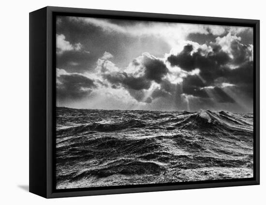 North Atlantic Wave Whipped High in a Midwinter Squall-William Vandivert-Framed Premier Image Canvas