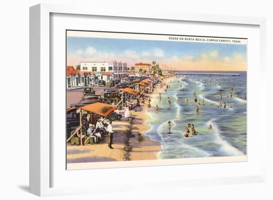 North Beach, Corpus Christi, Texas-null-Framed Art Print