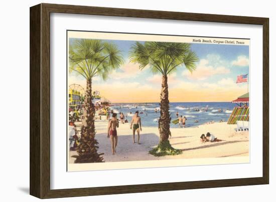 North Beach, Corpus Christi-null-Framed Art Print